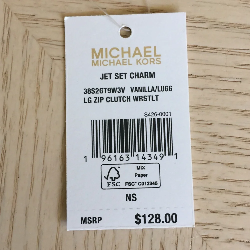 Michael Kors Vanilla, Luggage Clutch, Wristlet